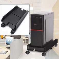 Staffa regolabile host computer mainframe con ruota, taglia: S (nero)