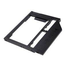 Staffa universale per alloggiamento adattatore HDD Caddy per disco rigido SATA3 da 9 / 9,5 mm per notebook (nera)