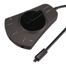 Commutatore audio ottico digitale EMK 3 input 1 output con selettore Toslink per lettore MD / DVD / VCR / CD (nero)
