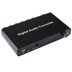 Convertitore decodificatore audio digitale 2CH con coassiale Toslink SPDIF ottico per Home Theater / PS4 / PS3 / XBOX360, controllo del volume di supporto, AC-3, DTS