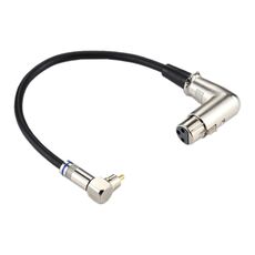 Gomito RCA guscio in alluminio maschio a 3 pin XLR CANNON gomito femmina Adattatore connettore audio per microfono via cavo / apparecchiatura audio, lunghezza totale: circa 30 cm