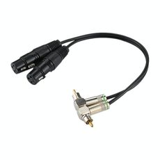 2 RCA gomito maschio a 2 x 3 pin XLR CANNON Cavo adattatore connettore audio femmina per microfono / apparecchiatura audio, lunghezza totale: circa 34 cm
