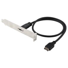 Connettore staffa da pannello da 50 cm Cavo da USB-C / Type-C femmina a USB 3.1 Type-E Prolunga Cavo connettore