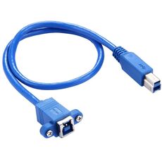 Cavo dati adattatore da 50 cm USB 3.0 B femmina a connettore B maschio per stampante / scanner (blu)