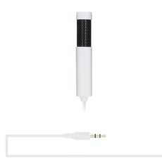Yanmai SF555 Mini microfono professionale per registrazione a condensatore da studio con jack da 3,5 mm, lunghezza cavo: 1,5 m, Compatibile con PC e Mac per Live Broadcast Show, KTV, ecc. (Bianco)