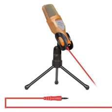 Yanmai SF666 Microfono professionale a condensatore per registrazione audio con supporto per treppiede, lunghezza cavo: 1,3 m, Compatibile con PC e Mac per Live Broadcast Show, KTV, ecc. (Gold)