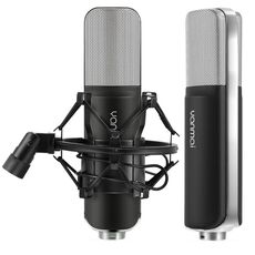 Microfono professionale per registrazione audio a condensatore Yanmai Q8 con supporto, Compatibile con PC e Mac per Live Broadcast Show, KTV, ecc. (Nero)