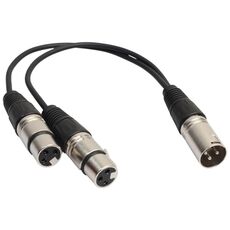Cavo adattatore connettore audio da 30 cm a 3 pin XLR CANNON 1 maschio a 2 femmina per microfono / apparecchiatura audio