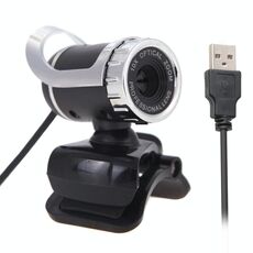 A859 12.0 Mega Pixel HD WebCam a 360 gradi Videocamera USB 2.0 per PC con microfono ad assorbimento acustico per computer PC laptop, lunghezza cavo: 1,4 m