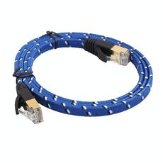 Cavo patch ultra piatto CAT-7 10Gb ethernet RJ45 schermato 1m placcato oro PC3640 6922767981337