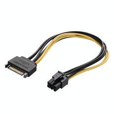 Cavo di alimentazione SATA per scheda video grafica PCI Express da 20 cm SATA da 15 pin a 6 pin