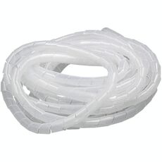 Tubo a spirale in PE da 18 m con organizzatore per avvolgimento del filo, diametro nominale: 4 mm (bianco)