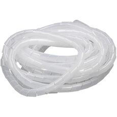 Tubo a spirale in PE da 15 m con organizzatore per avvolgimento di cavi, diametro nominale: 6 mm (bianco)