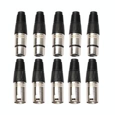 5 coppie di connettori XLR a 3 pin maschio + femmina jack per microfono