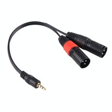 Cavo adattatore connettore audio maschio da 3,5 mm maschio a 3 pin XLR CANNONE da 30 cm in metallo