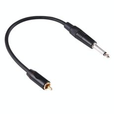 Cavo adattatore connettore audio maschio da 6,35 mm con testa in metallo da 30 cm per console di missaggio