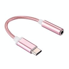 Adattatore audio da USB-C / Type-C maschio a 3,5 mm femmina, Adattatore audio USB-C / Type-C maschio a femmina da 3,5 mm, lunghezza: circa 10 cm (oro rosa)