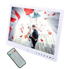 Telaio digitale fotografica digitale display LED da 13,0 pollici con supporto / telecomando, Allwinner, support USB / SD Card Input / OTG (bianco)
