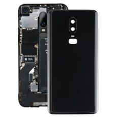 Per OnePlus 6 Cover posteriore della batteria con superficie liscia (nera)