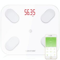 Bilancia digitale Gason S4 con app Bluetooth, supporto Android/iOS bianco TBD051325601A 6922165081401