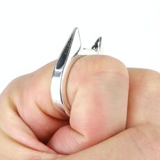 Anello di sopravvivenza in acciaio inox per autodifesa per donna/uomo argento TBD051632201C 6922422356516