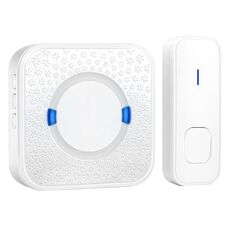 P6-B 110dB Wireless IP55 Ricevitore per campanello WiFi impermeabile a basso consumo energetico, 53 opzioni musicali, distanza del ricevitore: 300 m (bianco)