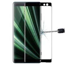 Pellicola in vetro temperato a schermo intero curvo 3D 9H per Sony Xperia XZ3 (nero)