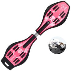 Fashion Vulcan Pattern a due ruote Skateboard Luminoso Flash Wheel Vitality Board (rosa)