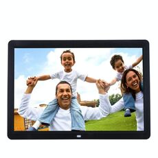 Sottotitoli ad acqua con supporto per cornice fotografica digitale da 17 pollici Display Rack Container Machine (nero)