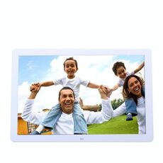 Sottotitoli ad acqua con supporto per cornice fotografica digitale da 17 pollici Display Rack Container Machine (bianco)