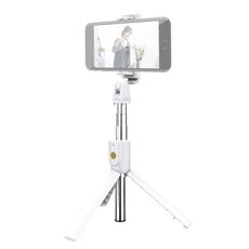 K10 Bluetooth 4.0 Telefono cellulare Bluetooth regolabile Selfie Stick Self-timer Pole Treppiede (bianco)