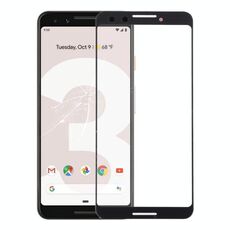 Lente in vetro esterno per schermo anteriore per Google Pixel 3 (nero)