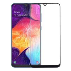 Per Galaxy A50 / A30 / M30 / A4S Lente in vetro esterno per schermo anteriore (nero)