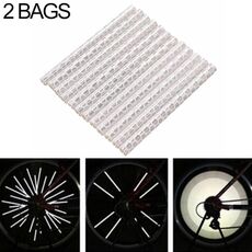 2 Borse Bicicletta Mountain Bike Ruota Cerchio Supporto per raggi Clip Tubo Spia luminosa Riflettore esterno (Argento)