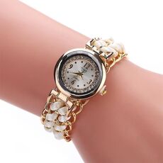Sloggi 377 Women Knitting Rope Chain Orologio da polso al quarzo (bianco)