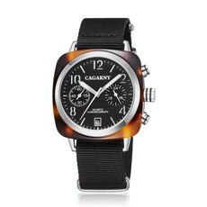 CAGARNY 6883 Orologio al quarzo con guscio in metallo policromo impermeabile alla moda con cinturino in tela
