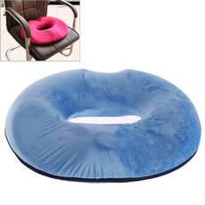 Cuscino anti-emorroidi per anca in velluto di cristallo ispessimento per ufficio, dimensioni: 45x41x7cm (blu cielo)