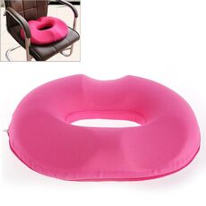 Cuscino anti-emorroidi dell'anca in rete ispessita per ufficio, dimensioni: 45x41x7 cm (rosa rossa)