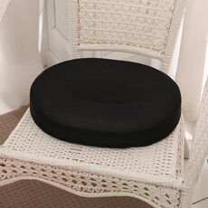 Sedile per glutei con cuscino per la prevenzione delle emorroidi, cavo per la salute del rimbalzo, per ufficio, dimensioni: 40x32x7 cm (nero)