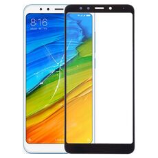 Lente in vetro esterno per schermo anteriore per Xiaomi Redmi 5 (nero)