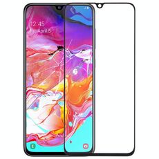 Per Galaxy A70 Lente in vetro esterno per schermo anteriore (nero)