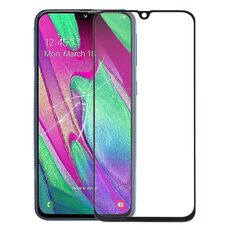 Per Galaxy A40 Lente in vetro esterno per schermo anteriore (nero)