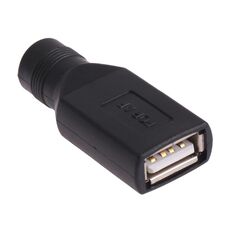 Connettore adattatore da USB femmina a 5,5 x 2,1 mm femmina
