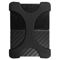 Custodia in silicone per disco rigido portatile tipo X da 2,5 pollici per disco rigido portatile WD e SEAGATE e Toshiba da 2 TB-4 TB, senza foro (nero)