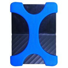 Custodia in silicone per disco rigido portatile tipo X da 2,5 pollici per 2TB-4TB WD e SEAGATE e disco rigido portatile Toshiba, senza foro (blu)