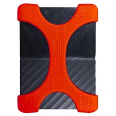 Custodia in silicone per disco rigido portatile tipo X da 2,5 pollici per disco rigido portatile WD e SEAGATE e Toshiba da 2 TB-4 TB, senza foro (rosso)