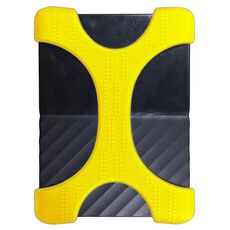 Custodia in silicone per disco rigido portatile tipo X da 2,5 pollici per disco rigido portatile WD e SEAGATE e Toshiba da 2 TB-4 TB, senza foro (giallo)