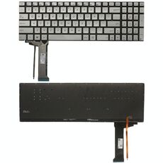 Tastiera USA con retroilluminazione per Asus GL551 GL551J GL551JK GL551JM GL551JW GL551JX G552 G552V G552VW G552VX FZ50JX GL752VW GL742VW (argento)
