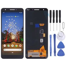 Schermo LCD OEM per Google Pixel 3a con assemblaggio completo di digitalizzatore (nero)