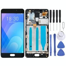 Schermo LCD TFT per Meizu M6 Note Digitizer Assemblaggio completo con cornice (nero)